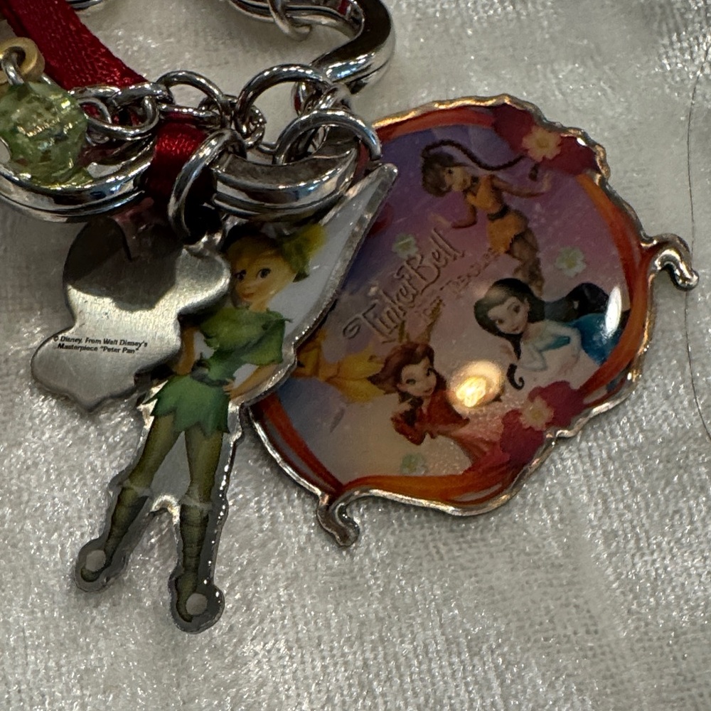 Disney Princess and Tinkerbell Charm Keychain with Red Accent - Picture 3 of 4